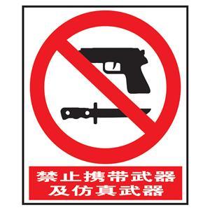 禁止携带武器及防真武器