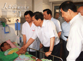 副总理张德江看望伤员