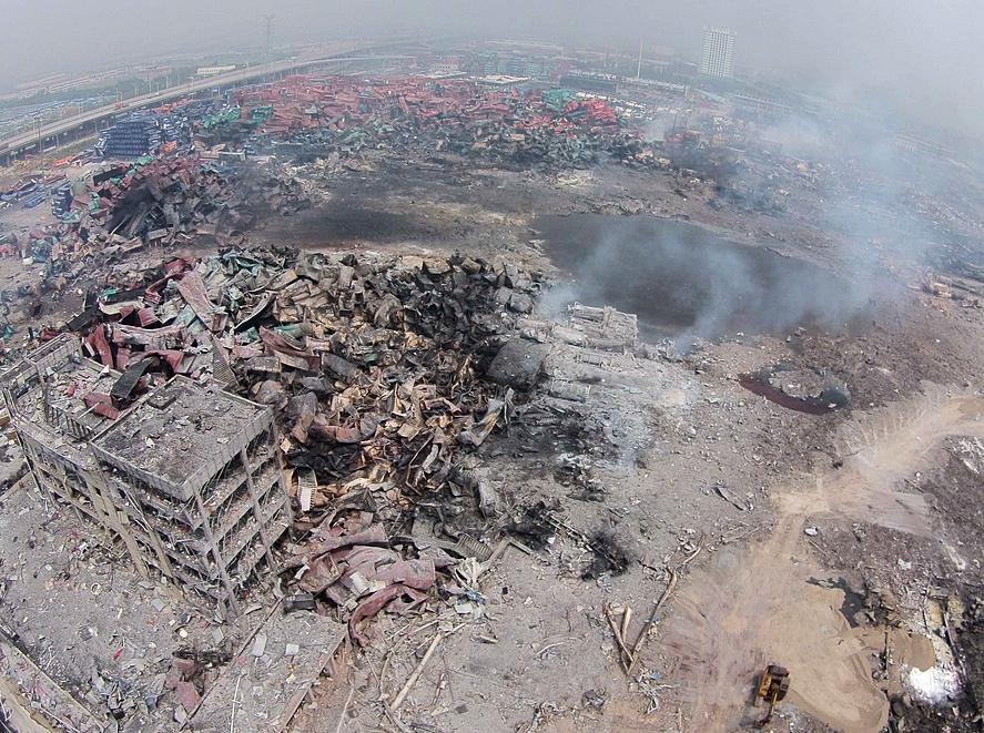 天津港812爆炸事故现场